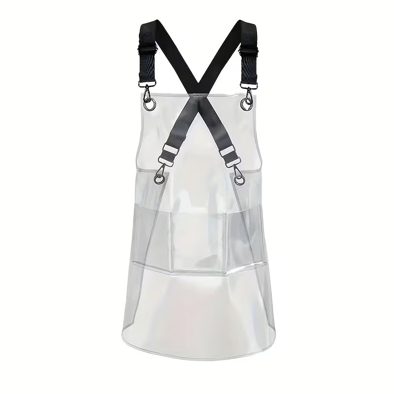 The Trim Mate Premium Clear Hairdressing Apron – Adjustable Waterproof Salon Apron