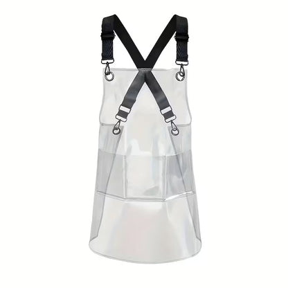 The Trim Mate Premium Clear Hairdressing Apron – Adjustable Waterproof Salon Apron