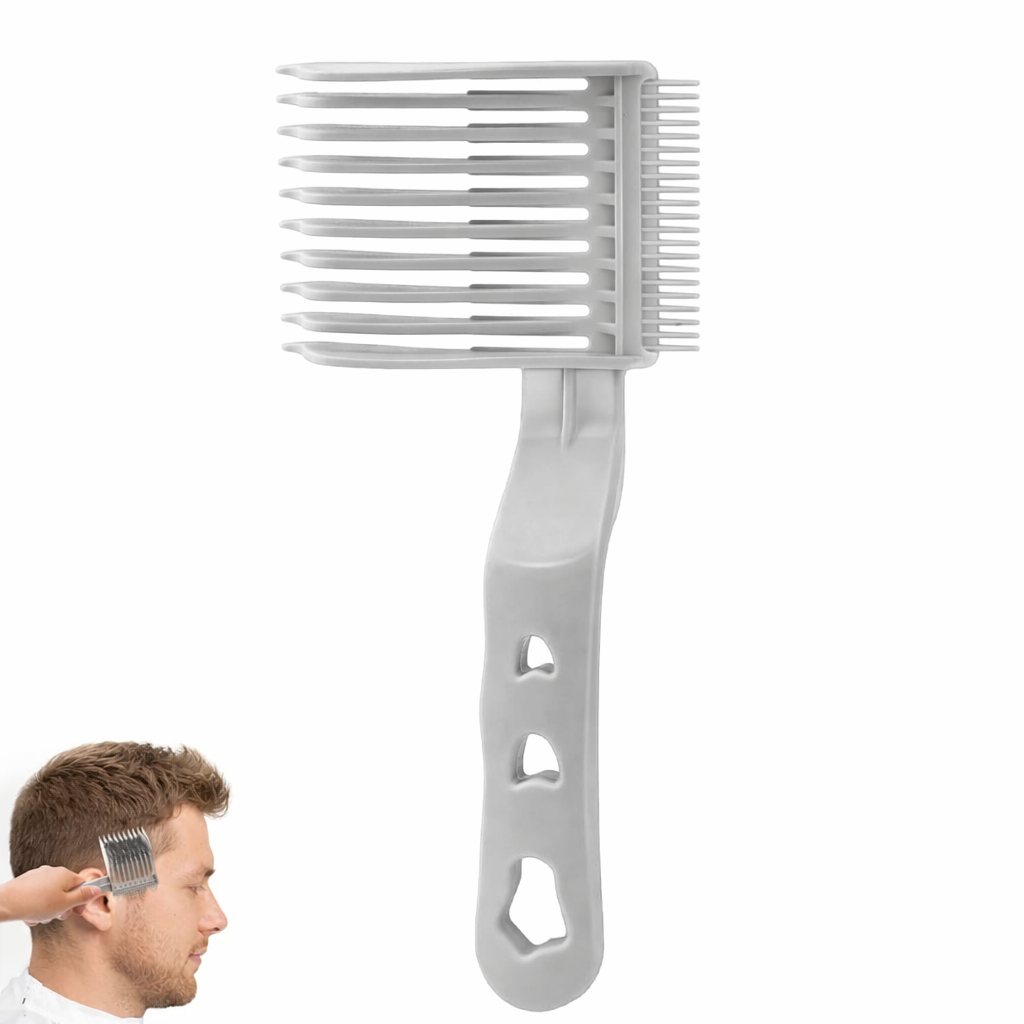 Grey Fade Blending Comb by The Trim Mate, wide-tooth styling tool for seamless hair fade blending and textured haircuts.