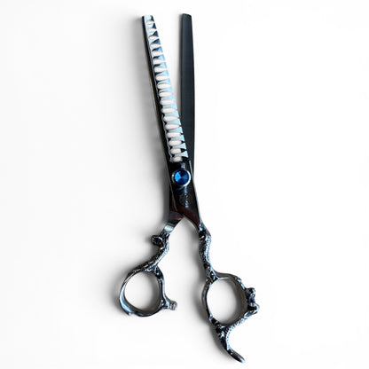 7 inch - The Trim Mate "Dragon Series" Professional Cutting & Chunker Scissors Set | Hand-Sharpened Japanese Steel