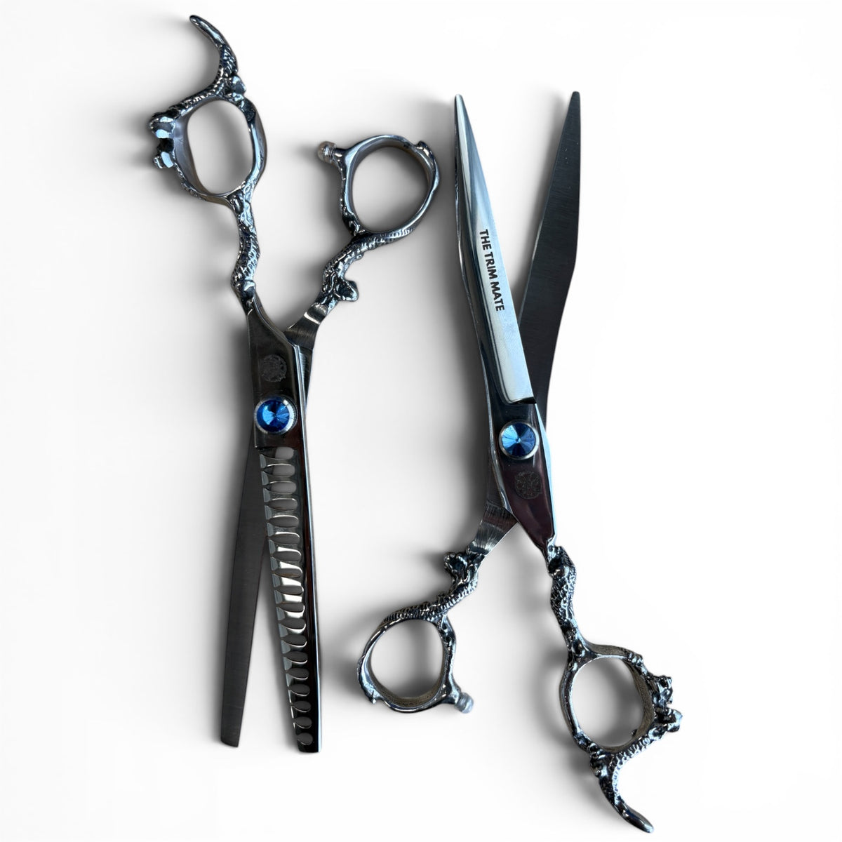 7 inch - The Trim Mate "Dragon Series" Professional Cutting & Chunker Scissors Set | Hand-Sharpened Japanese Steel